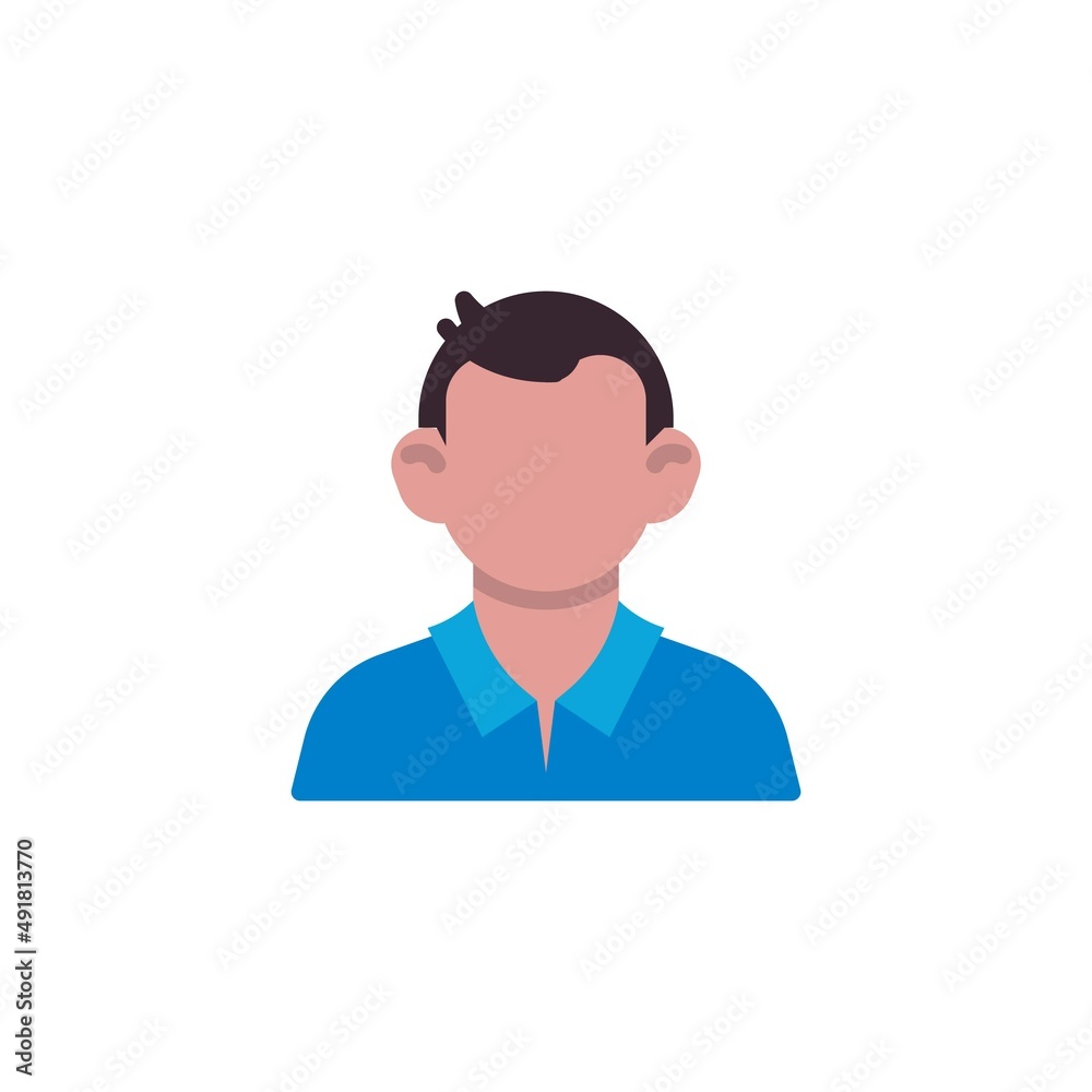 Young man avatar flat icon