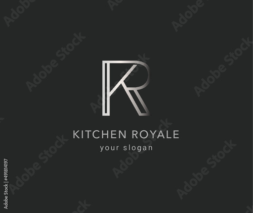 RK, KR, R, K abstract letters logo monogram, vector illustration minimal design