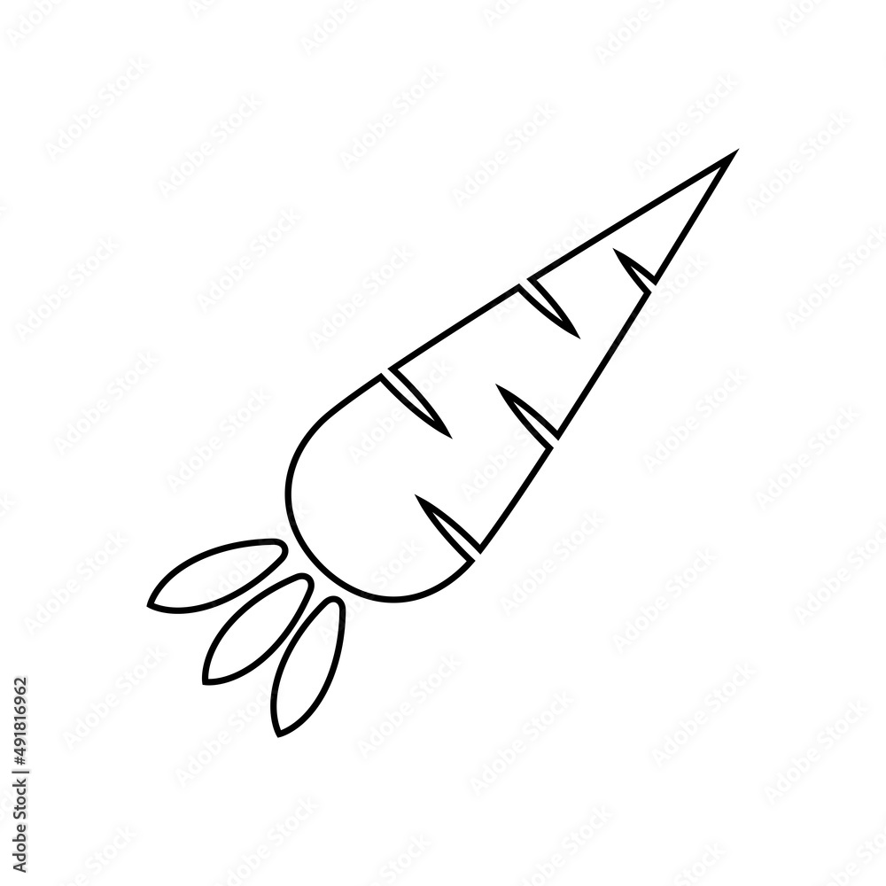 Carrot icon in line style Carrot icon in line style