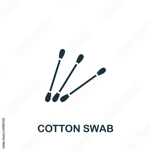 Cotton Swab icon. Monochrome simple icon for templates, web design and infographics