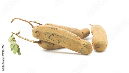 sour fruit tamarind isolate on white background photo