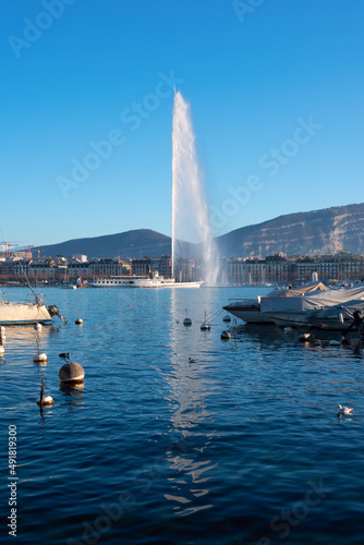 la Rade de Genève et son jet d'eau