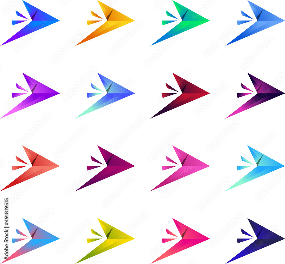 Arrow icons set. Right arrow. Color arrow symbols. Collection curved arrows. Modern flat arrows. Vector graphic elements. Arrow icons set. Right arrow. Color arrow symbols. Collection curved arrows. Modern flat arrows. Vector graphic elements.