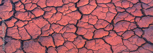 Dry and cracked land  dry due to lack of rain. Effects of climate change such as desertification and droughts