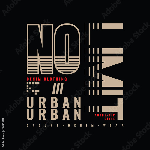 No limit typography vector t shirt design illustration 