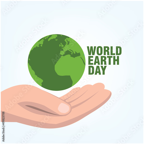 Happy Earth Day Vector. April 22. Holiday concept. Templates for backgrounds, banners, cards, posters with captions, social media stories. simple and elegant design