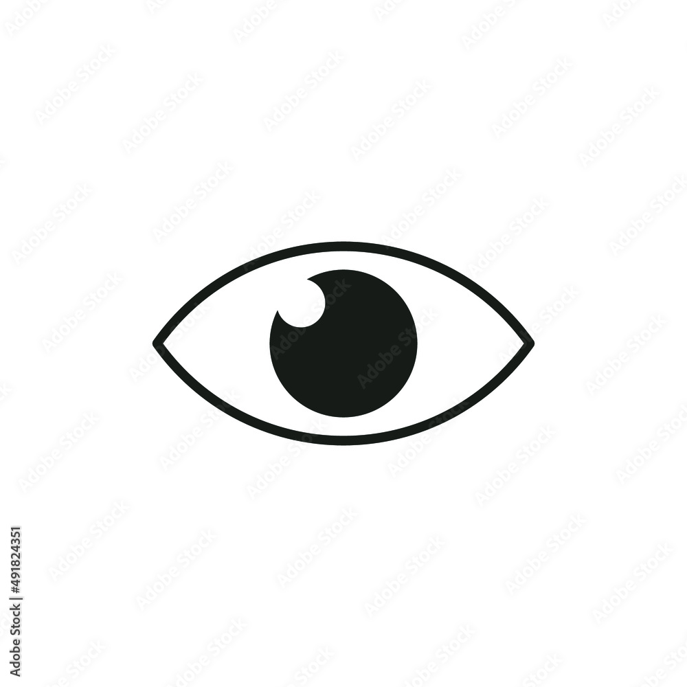 open eye icon vector. simple flat shape eye template open eye icon vector. simple flat shape eye template