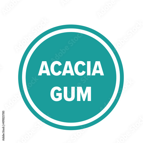 Acacia gum label design, food ingredient sticker
