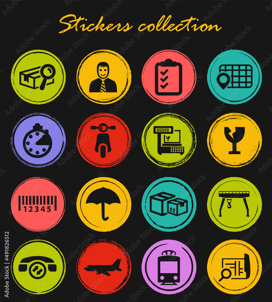 Logistic icons set