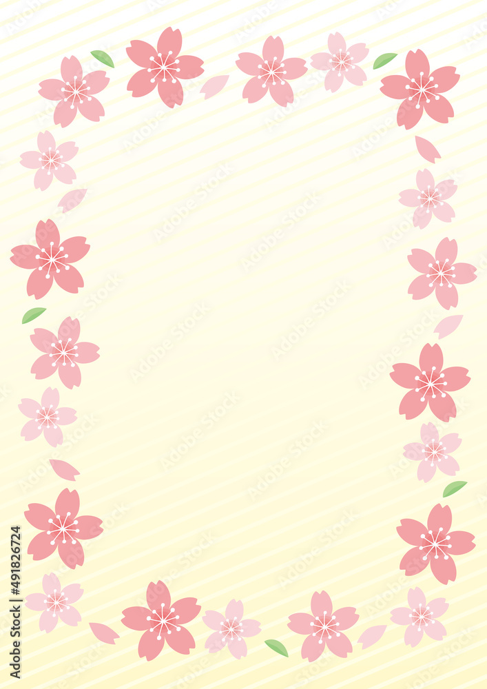 桜の花のかわいいフレーム背景 A3縦
Cherry blossom frame vertical 桜の花のかわいいフレーム背景 A3縦
Cherry blossom frame vertical