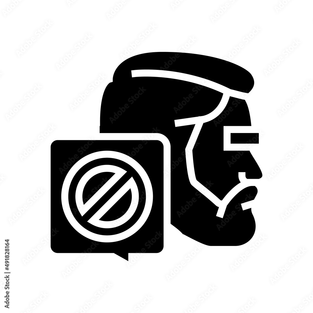 canceled male person glyph icon vector. canceled male person sign. isolated contour symbol black illustration canceled male person glyph icon vector. canceled male person sign. isolated contour symbol black illustration