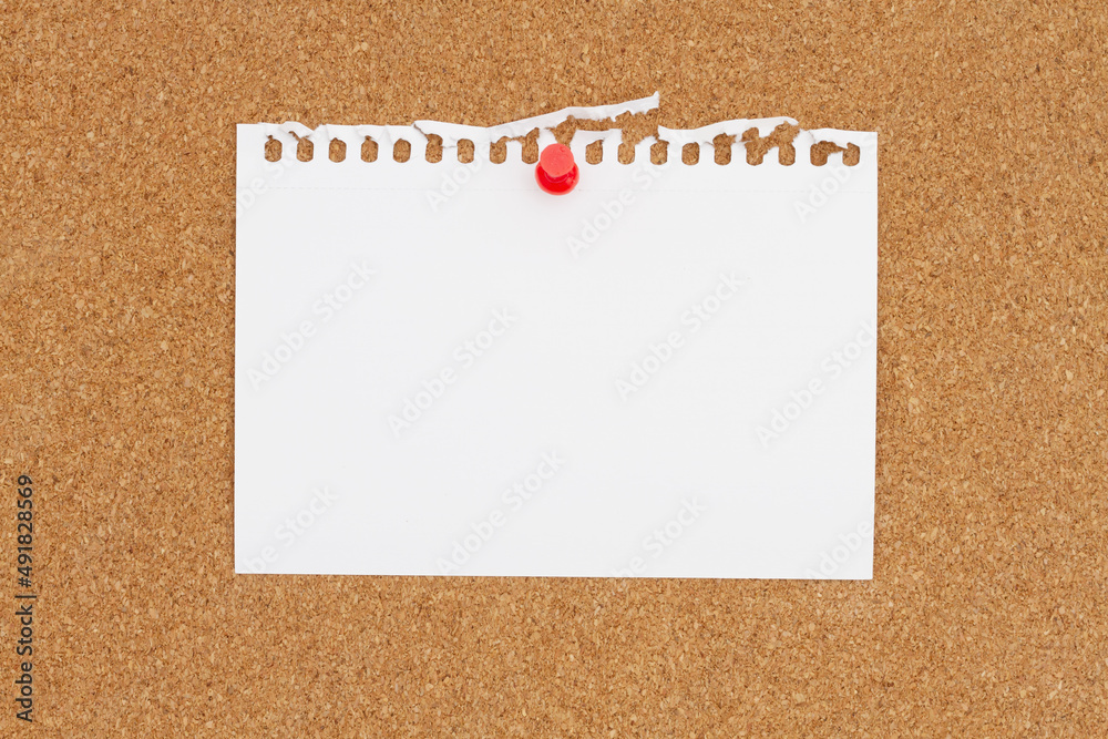 Bulletin board with torn paper for your business or customers announcements Bulletin board with torn paper for your business or customers announcements