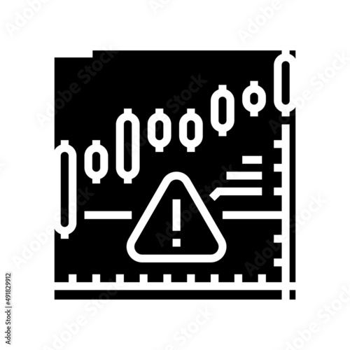 stagflation online market glyph icon vector. stagflation online market sign. isolated contour symbol black illustration