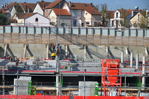 chantier de construction d'un bâtiment photo