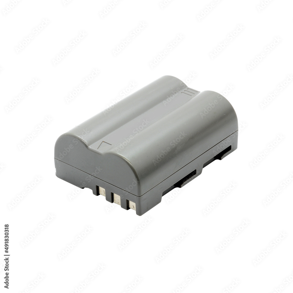 Storage battery for the camera isolated on white Storage battery for the camera isolated on white