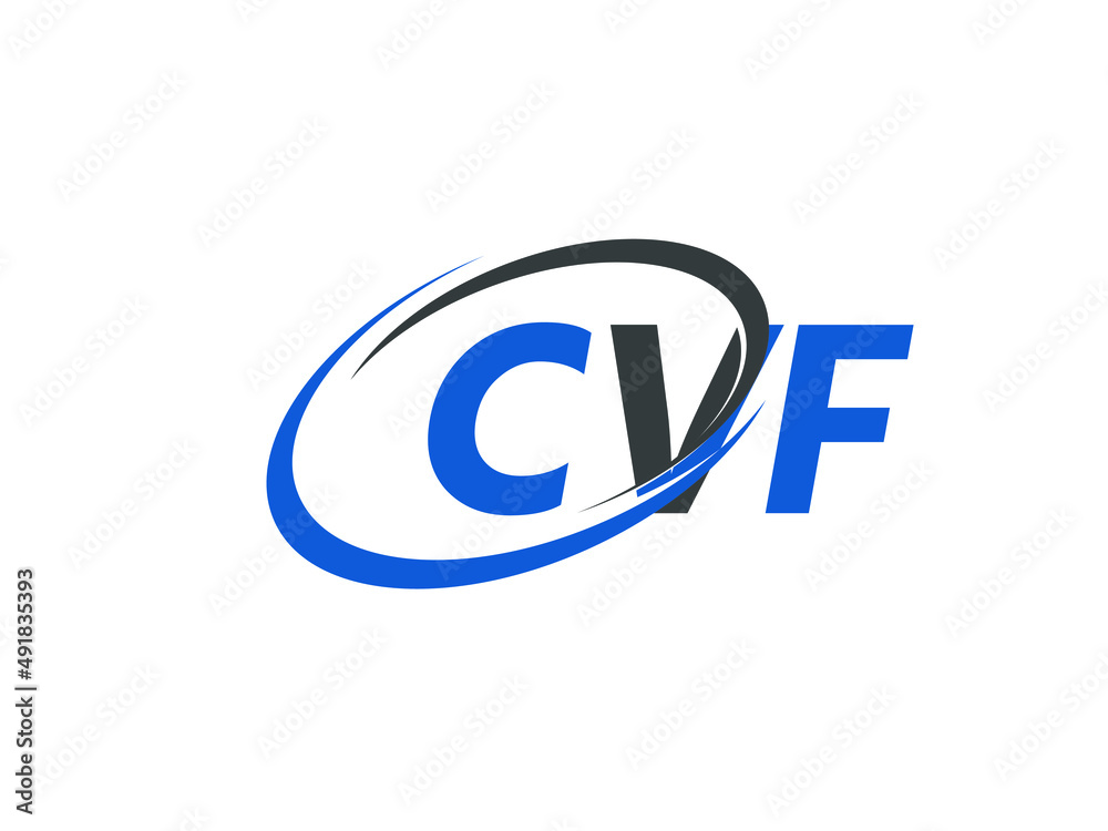 Fototapeta premium CVF letter creative modern elegant swoosh logo design