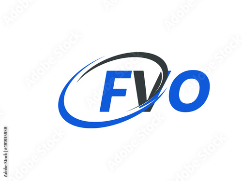 FVO letter creative modern elegant swoosh logo design © Rubel