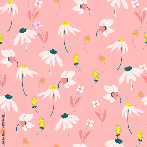 Blooming meadow Seamless pattern. Ditsy style Pattern. A Pattern for print, fashion, kids Appareal, wallpaper and much more.  © Maratussolehah
