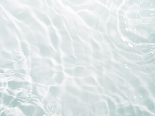 Blurred ripple water texture on white background. Shadow of water on sunlight. Mockup for product, spa or travel background. Marble water surface as wallpaper background