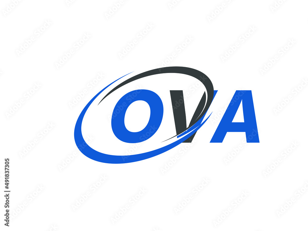 OVA letter creative modern elegant swoosh logo design OVA letter creative modern elegant swoosh logo design
