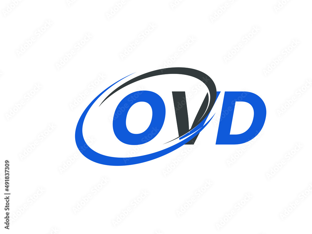 OVD letter creative modern elegant swoosh logo design OVD letter creative modern elegant swoosh logo design