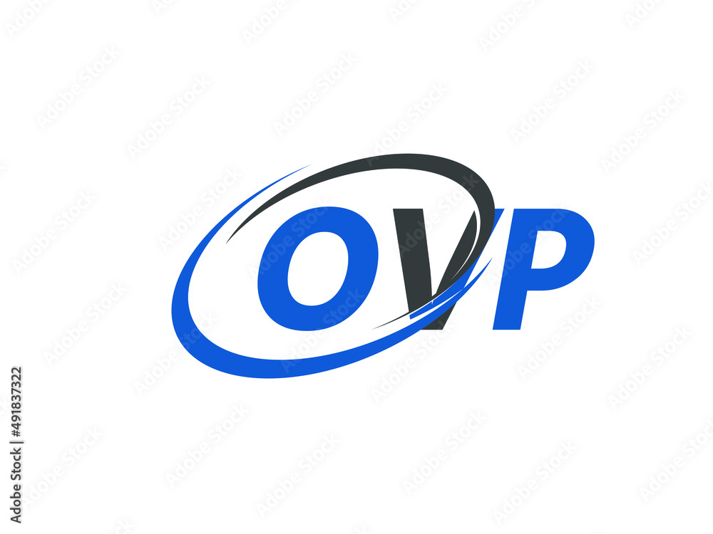 OVP letter creative modern elegant swoosh logo design OVP letter creative modern elegant swoosh logo design