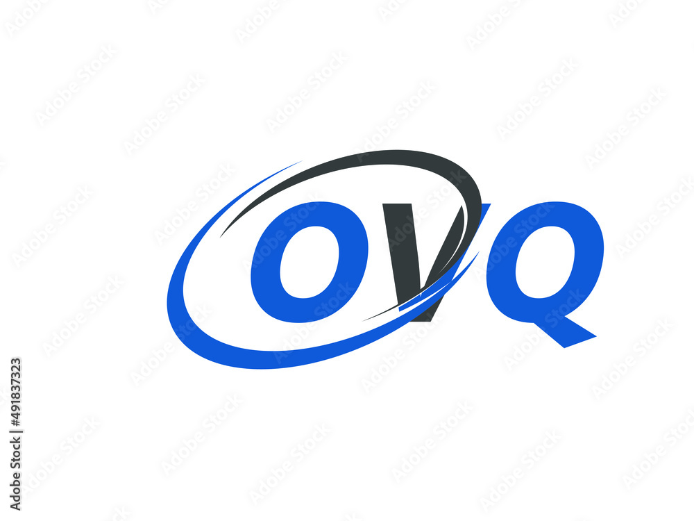 OVQ letter creative modern elegant swoosh logo design OVQ letter creative modern elegant swoosh logo design