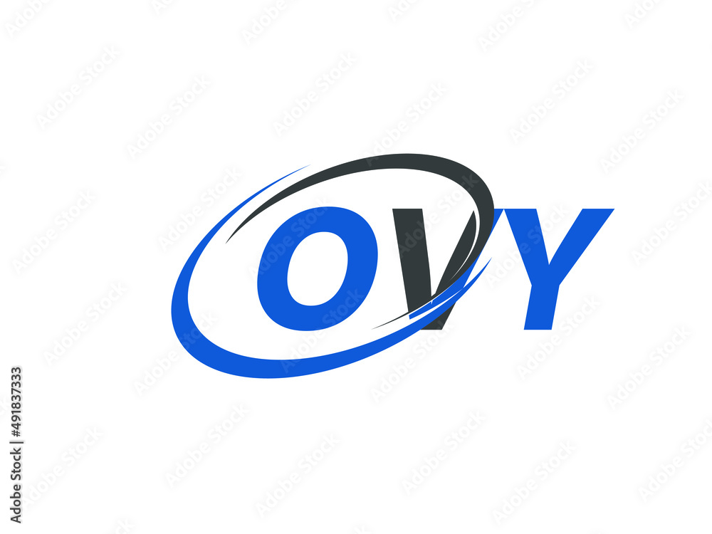 OVY letter creative modern elegant swoosh logo design OVY letter creative modern elegant swoosh logo design