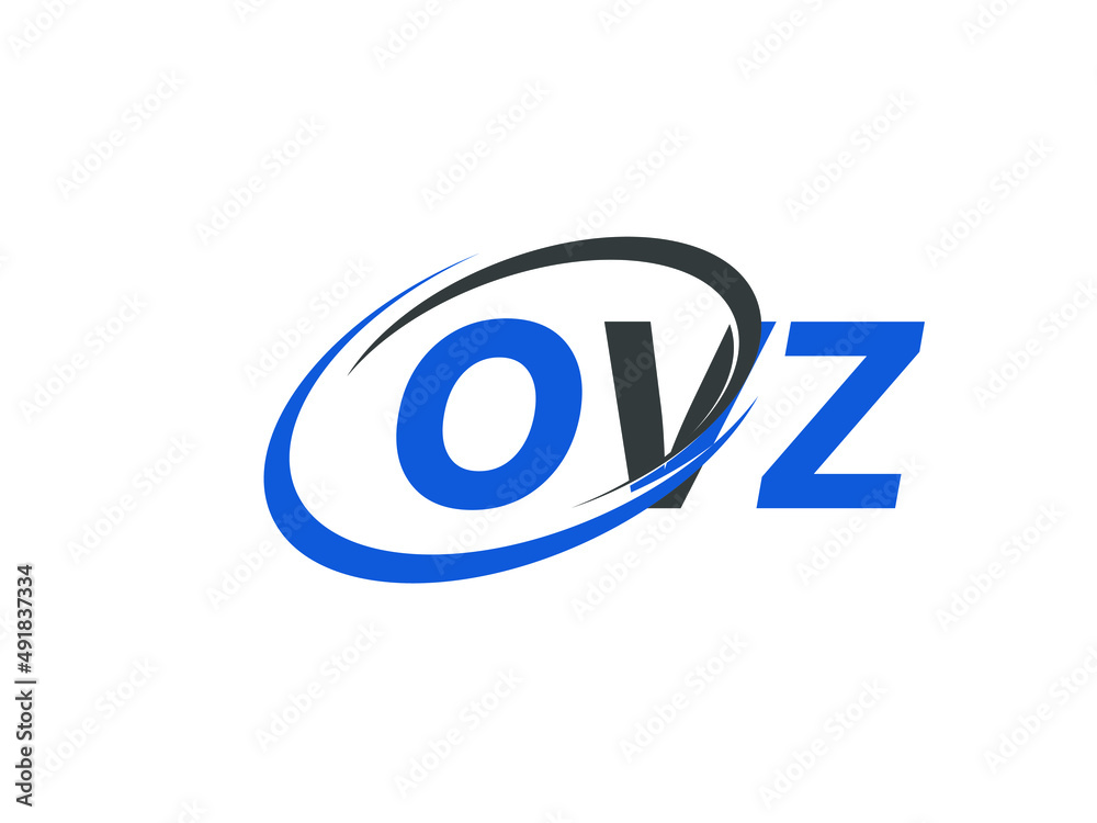 OVZ letter creative modern elegant swoosh logo design OVZ letter creative modern elegant swoosh logo design