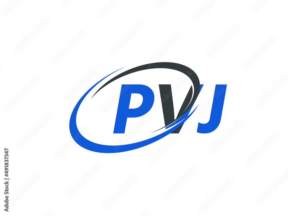 PVJ letter creative modern elegant swoosh logo design PVJ letter creative modern elegant swoosh logo design
