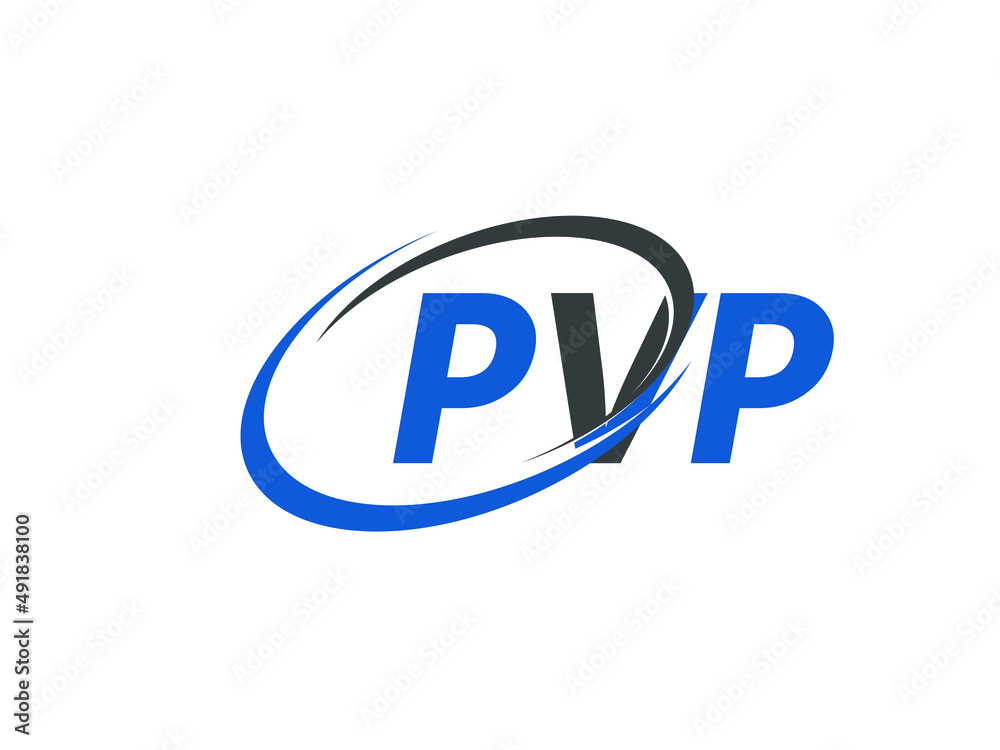 PVP letter creative modern elegant swoosh logo design PVP letter creative modern elegant swoosh logo design