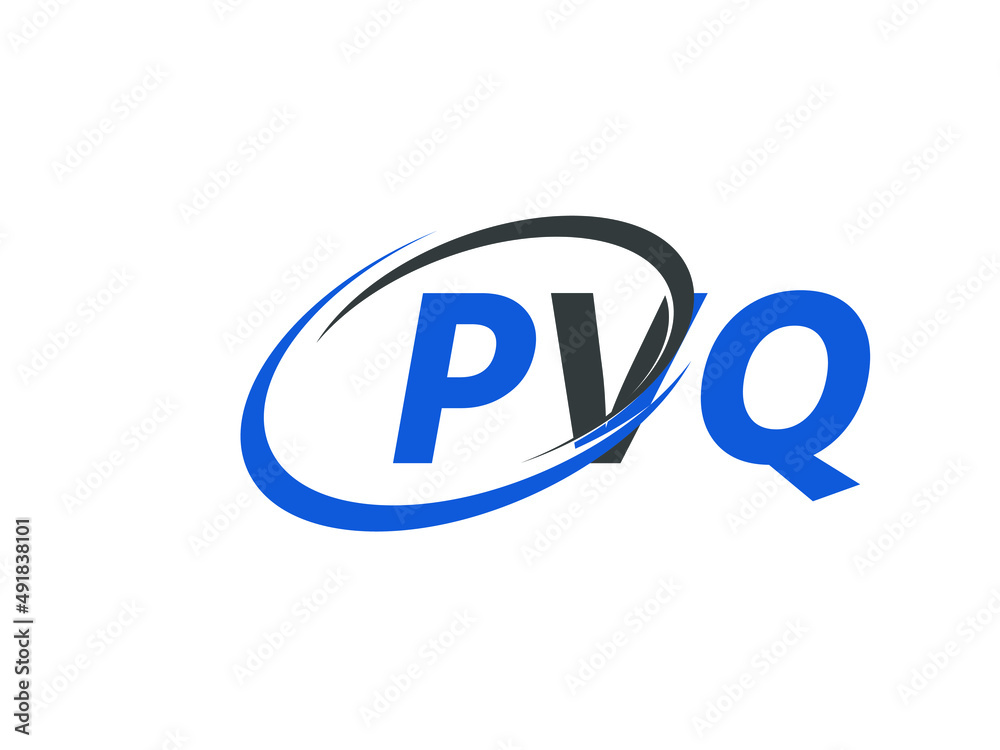 PVQ letter creative modern elegant swoosh logo design PVQ letter creative modern elegant swoosh logo design