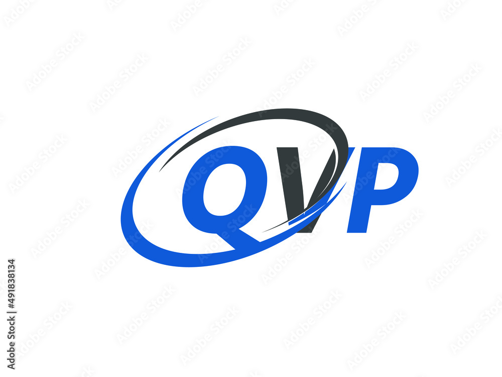 QVP letter creative modern elegant swoosh logo design QVP letter creative modern elegant swoosh logo design