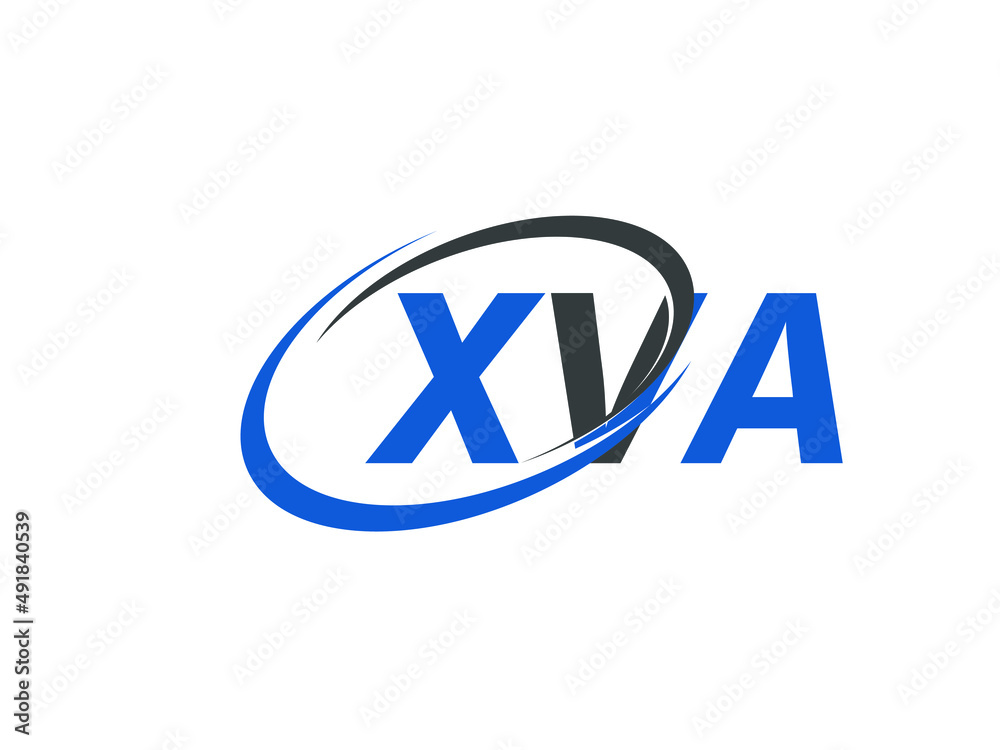 XVA letter creative modern elegant swoosh logo design XVA letter creative modern elegant swoosh logo design