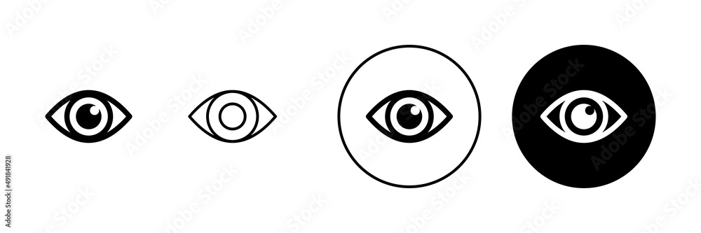 Eye icons set. Eye sign and symbol. Look and Vision icon. Eye icons set. Eye sign and symbol. Look and Vision icon.