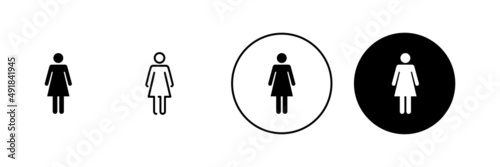 Female icons set. woman sign and symbol