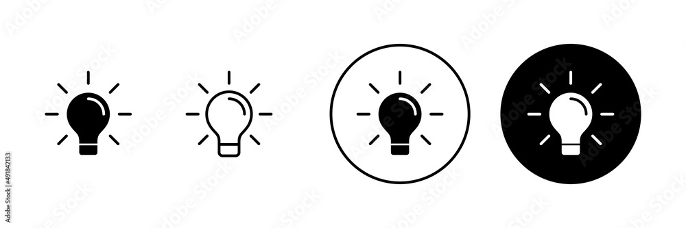 Lamp icons set. Light bulb sign and symbol. idea symbol. Lamp icons set. Light bulb sign and symbol. idea symbol.