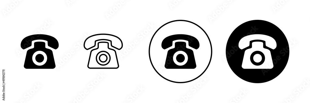 Telephone icons set. phone sign and symbol Telephone icons set. phone sign and symbol