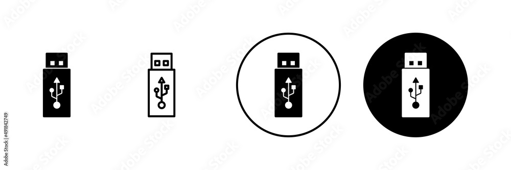 Usb icons set. Flash disk sign and symbol. flash drive sign. Usb icons set. Flash disk sign and symbol. flash drive sign.