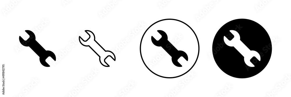 Wrench icons set. repair icon. tools sign and symbol Wrench icons set. repair icon. tools sign and symbol