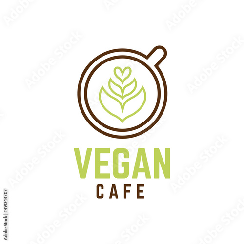 Vegan Cafe logo vector