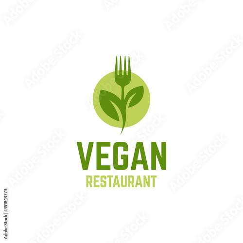 Vegan Restaurant logo vector