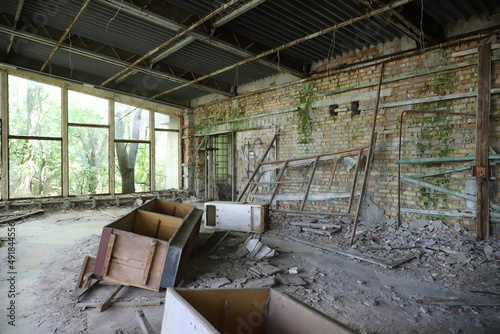 Pripyat Cafe in Chernobyl Exclusion Zone  Ukraine