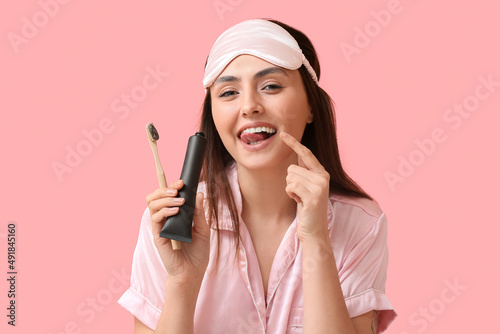 Beautiful young woman with ...