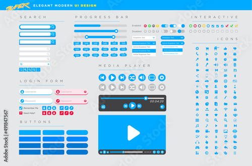 Super Elegant Modern UI Kit for your Website or Mobile Apps