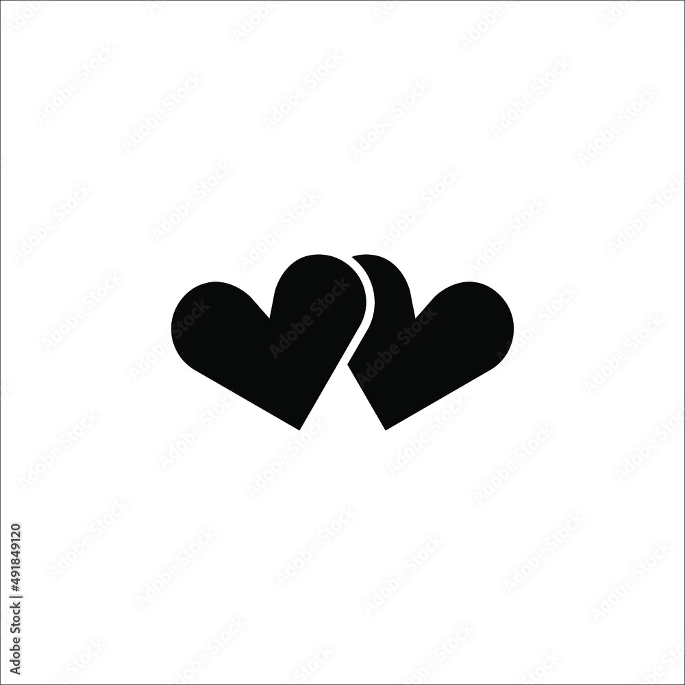 Heart icon, Love symbol, Love icon vector illustration on white background Heart icon, Love symbol, Love icon vector illustration on white background