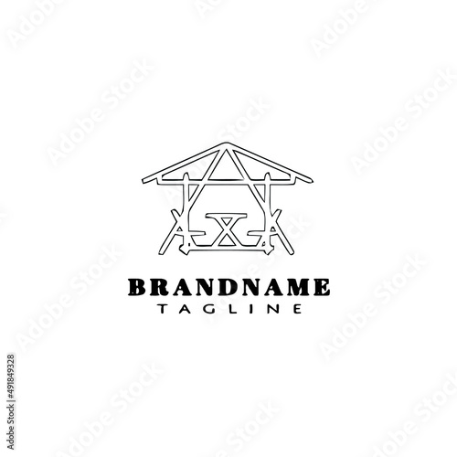 gazebo logo icon design vector creative illustration