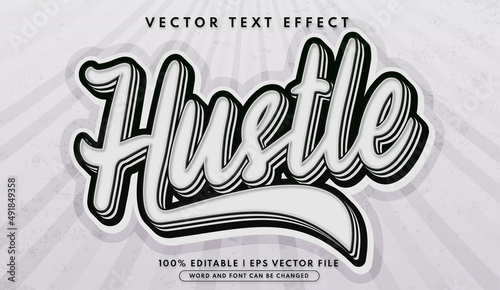Hustle text effect template