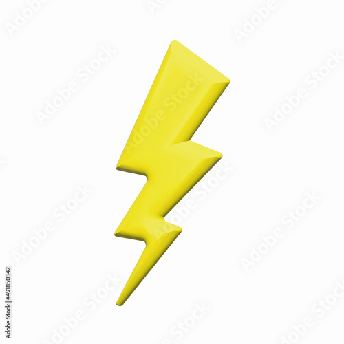 Free Download Vector bolt lighting yellow 3d icon. Realistic thunder, symbol of energy, danger and power. Thunderbolt electric emblem. - GFXLoad