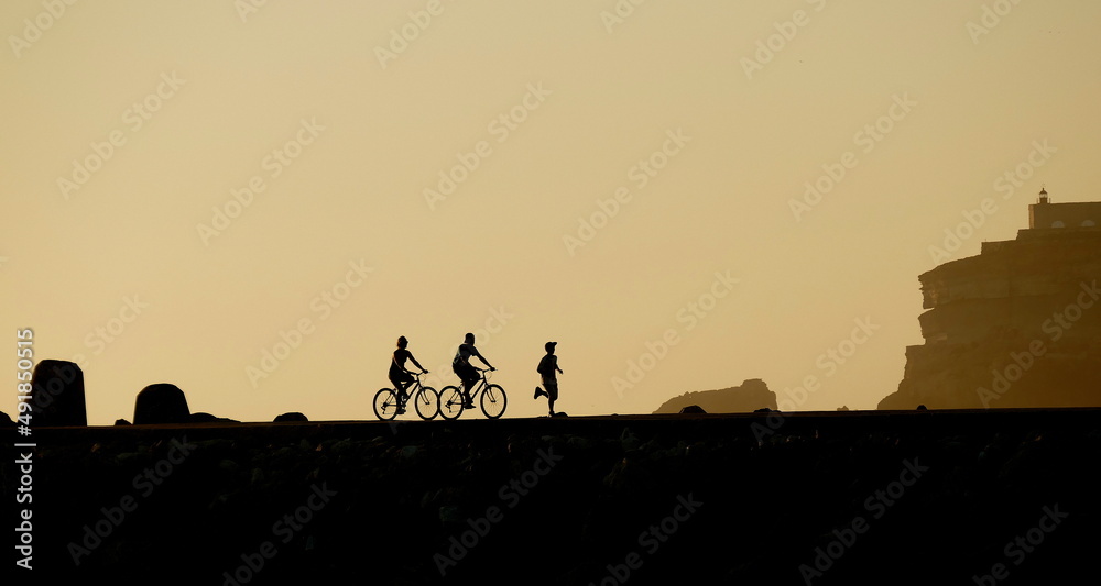 Fototapeta premium Cycling and Running